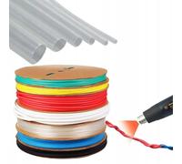 Rosfix Gaine Thermorétractable Transparente 4mm 1m - Rapport 2:1 | Isolation Électrique | Résistante UV, 1000V, -30~125°C | Pour Électronique, Auto, Bricolage | Accessoire Électrique