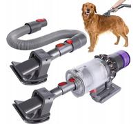 Rosfix GroomSet Pro - Kit de brossage pour Dyson V7 V8 V10 V11 V15 | Brosse + tuyau de 160 cm + adaptateur | Pour chiens et chats | Système à manivelle