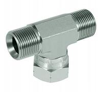 Rosfix Raccord en T 1/4" - Acier Inoxydable, 400 Bar | 1x Filetage Femelle, 2x Mâle | Pour Tuyaux Peinture Airless | Accessoire Haute Pression Pulvérisation