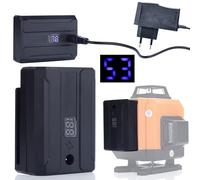 Rosfix Kit de batterie avec indicateur et chargeur - Batterie 3500 mAh avec écran | 3,7 V, 4,2 V, 5 V, 7 x 5 x 2,8 cm | Pour niveaux laser Rosfix | Accessoires d'outils laser