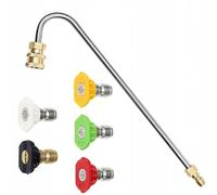 Rosfix Kit de buses de pulvérisation + lance 1/4" 34 cm en forme de U - 5 buses (0 - 60 °) avec raccord rapide | 250 bar, 60 °C | pour nettoyeur haute pression | Accessoires pour travaux de nettoyage