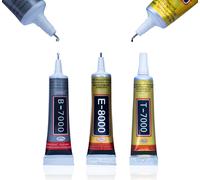 Rosfix Kit de colle B-7000, E-8000, T-7000 110ml chacun | Colle universelle pour l'électronique, les bijoux, la réparation d'écrans