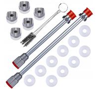 Rosfix Kit de lances de pulvérisation 30 cm et 50 cm - Filetage 7/8" | 290 bar résistant à la pression | Avec brosses de nettoyage, joints et porte-buses | Accessoires pour pulvérisateur de peinture