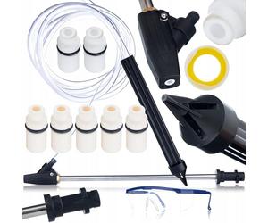 Rosfix Kit d'embouts de sablage K2-K7, remplacement pour nettoyeur haute pression Kärcher | 7 buses (5 renforcées), 160 bar, 60 °C | Injecteur, tuyau, lunettes de protection | Accessoire de sablage
