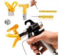 Rosfix Kit - Pulvérisateur de peinture avec buse 517 + stylo de nettoyage doré | Pression 248 bar | Déclencheur à 4 doigts | Raccord 1/4" | Utilisation professionnelle et domestique | Accessoires de