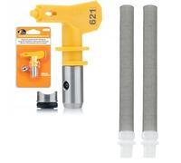 Rosfix Kit Ultra Spray 621 - Buse de pulvérisation 30 cm + 2 filtres 60 Mesh | Pour pulvérisateurs de peinture haute pression | Précis et durable | Pièce de rechange pour pulvérisateur Graco, Wagner