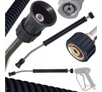 Rosfix Lance Coudée 90cm 15° M22x1.5 - Buse Jet Plat | Acier Inoxydable, Poignée Caoutchoutée | compatible avec nettoyeur haute pression Kärcher HD HDS