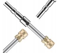 Rosfix Lance de Nettoyage 16cm 1/4" QC - Laiton et Acier, 275 Bar, 60°C | Compacte et Robuste | compatible avec nettoyeur haute pression Kranzle D12, Nilfisk Alto