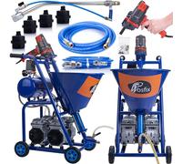 Rosfix Machine de Projection Blue Dragon BD57 - 5700W, 25L/min, 20MPa | Double Compresseur, Cuve 25L avec Mélangeur | Pour Enduits, Mortiers, Plâtres | Machine à Crépir