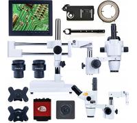 Rosfix Moon Pro Set Stéréomicroscope | Trinoculaire + Caméra Draco RED PRO + Ecran 8" + Eclairage annulaire LED + Supports | Série Planets PRO
