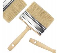 Rosfix Pinceau de Tapissier 110 mm - Brosse Plate à Colle et Peinture | Poignée Bois Ergonomique | Soies Denses 42 mm | Pour Papier Peint, Apprêt, Dépoussiérage, Murs