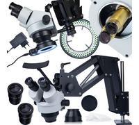 Rosfix Proxima Pro MSPP-B-WDMS2 - Stéréomicroscope binoculaire avec bras pivotant | Zoom 7x-45x | Outil professionnel pour l'électronique, la bijouterie et le laboratoire | Série Pl
