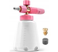 Rosfix R-02 Canon à mousse 1 L - 1/4" Quick Connect | Buse en laiton 1,2 mm | Réservoir transparent | Pour Kärcher, Bosch, Nilfisk, Parkside, Honda