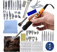 Rosfix Rosfix Kit Fer à Souder de Précision Orange Rottweiler OR60W Série Electric S + 30 Pièces de cuisson du Bois + Boîte Plastique 160x240x30mm
