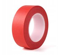 Rosfix RedLine Pro Ruban de Masquage 15mm x 50m - Papier Crêpé Rouge | Adhésif Acrylique | Retrait Propre | Pour Peinture et Protection de Surface | Accessoire Peinture