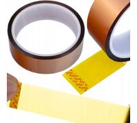 Rosfix Ruban Kapton 40 mm x 33 m | Ruban de protection haute température jusqu'à 240 °C | Adhésif silicone | Pour l'électronique, la CMS & les réparations à air chaud
