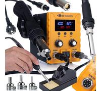 Rosfix S2 Fusion Pro - Station de Soudage 2-en-1 760W | Air Chaud 700W + Fer 60W | LCD, ESD Safe, 3 Programmes | Pour SMD, Plastique, Réparation Électronique | Outil Pro