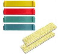 Rosfix Set Accessoires pour Nettoyeur de Vitres - 2 Chiffons Microfibre + 4 Raclettes 28 cm | Lavable, Haute Absorption | compatible avec nettoyeur Karcher WV1-WV5