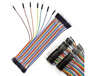 Rosfix Set Câbles de Liaison 40x20cm - Fils Multicolores Mâle-Femelle | Cuivre de Qualité | Pour Arduino, Breadboard, Prototypage Électronique | Accessoire Électronique