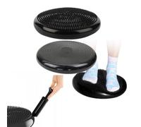 Rosfix Set Coussin d’Équilibre avec Pompe - Vinyle Noir 33x9 cm | Charge 120 kg | Massage, Posture, Rééducation | Pour Fitness, Yoga, Bureau | Coussin Sensoriel
