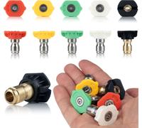 Rosfix Set de 5 buses pour nettoyeur haute pression avec raccord rapide (0°, 15°, 25°, 40°, 60°)