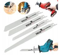 Rosfix Set Lames Scie Sabre 150/200 mm - Acier Carbone Haute Qualité | 6/10/18 TPI | Bois, Métal, PVC | compatible avec scie sabre Rosfix RW21V | Accessoire de Coupe