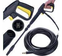 Rosfix Set Pistolet + Lance Vario + Tuyau 8m - Jet Réglable, Click Connect | 180 Bar, 60°C | Compatible avec Nettoyeur Haute Pression Kärcher K2-K7