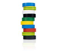 Rosfix Set Rubans Isolants PVC 10x - 0,13 mm Épaisseur, 16 mm x 10 m | Résistant à 80°C | Multi-Usages Électriques | Étanche et Flexible | Accessoire Électricité