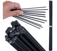 Rosfix Set Tiges de Soudure Plastique PP Noires - 10x Baguettes 20cm | Température 260-330°C | Haute Qualité | Pour Automobile, Électroménager, Industrie | Accessoire Soudage