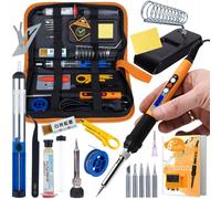 Rosfix SolderKit Pro 8 en 1 - Kit de soudage : fer à souder LCD 60 W + flux RMA