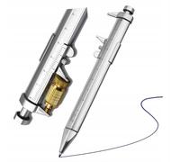 Rosfix Stylo avec Pied à Coulisse 0-100 mm - Outil 2-en-1 Précis | Échelle Lisible, ±0,02 mm | Pour Mesure et Écriture | Accessoire de Bureau et Atelier