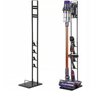 Rosfix Support Métal pour Aspirateur Dyson - 127 cm, Base 22x29 cm | 4 Crochets Accessoires | Montage Sans Perçage | compatible avec aspirateur Dyson V6-V15, DC30-DC74