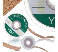 Rosfix Tresse à Dessouder 3,5mm x 1,5m - Cuivre avec Flux de Résine | Soudure Précise PCB BGA | Absorption Rapide de l'Étain | Accessoire Réparation Électronique