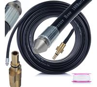 Rosfix Tuyau de Nettoyage Canalisation 25m - Buse 1+3 Jets, Nylon Renforcé | 160 Bar, 60°C, Filetage 1/4" | compatible avec nettoyeur haute pression Black+Decker, Stanley, Bosch