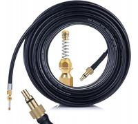 Rosfix Tuyau de Nettoyage Canalisation 30m - Buse à Ressort Laiton 1/4" | Haute Pression, Flexible Anticorrosion | compatible avec nettoyeur haute pression Lavor, Parkside, Kanwod