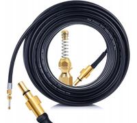 Rosfix Tuyau de Nettoyage Canalisation 30m - Buse à Ressort Laiton, 60°C | Haute Pression | compatible avec nettoyeur haute pression Black+Decker, Bosch, Stanley, Michelin