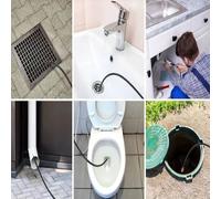 Rosfix tuyau de nettoyage de canalisation 15m pour Nilfisk, Lavor, Stihl | 160 bar | 1+3 buse | Raccord Bagnet | Flexible & robuste