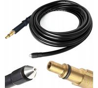 Rosfix Tuyau de nettoyage de canalisations 35 m - Compatible avec Lavor (nouveau raccord) & Parkside PHD | Buse 1+3 jet | Tuyau de nettoyage haute pression | Flexible &