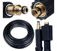 Rosfix Tuyau Haute Pression 15m Click Connect - Nylon Renforcé, 200 Bar, 60°C | Résistant à l’Abrasion | compatible avec nettoyeur haute pression Stihl, Nilfisk, Gerni
