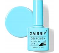 Rosfix Vernis à ongles hybride 042 - Bleu turquoise 7,5ml | Vernis à gel LED UV | Longue tenue | Ne s'écaille pas | Salon & Maison