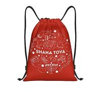 Rosh Hashanah Shana Tova Sac à dos à cordon étanche Sac de plage Sac de sport Petit sac à dos de voyage Sac à dos de sport pour femmes hommes