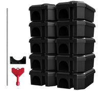 ROSHIELD Exta Lot de 10 pièges à Rats et Souris de qualité Professionnelle pour l'extérieur et l'intérieur