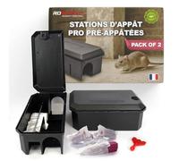 Roshield - Kit Anti Rat & Anti Sorius Pré-Appâté | Contrôle Rapide & Sûr | Boîtes Sécurisées & Réutilisables | Lot de 2