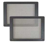 ROSHIELD Lot de 2 grilles d'aération anti-parasites en maille de brique d'air | Prévention contre les insectes et les rongeurs (gris foncé, taille M)