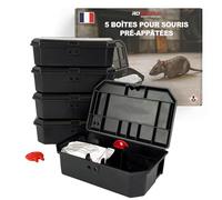 Roshield - Lot de 5 boîtes appât Souris préremplies prêtes à l’Emploi | Station Anti souri s intérieur/extérieur | Alternative au piège à souri s et Attrape Souris pour contrôle Efficace
