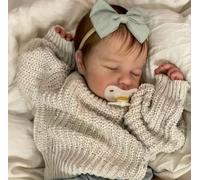 ROSHUAN 20 Pouces 50 cm Poupées Reborn Silicone Corps Complet en Vinyle Poupée Bébé Réalistes Anatomiquement Correct Fille Qui Ressemble à des Poupée Néonates Réaliste pour Enfants