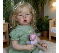 ROSHUAN Poupée Reborn de grande taille de 71,1 cm pour tout-petits qui ont l'air réalistes, poupée Reborn réaliste pour garçons et filles à partir de 3 ans