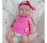 ROSHUAN Poupée Reborn en silicone réaliste de 30,5 cm - Doux et réaliste - Pull rose prématuré qui ressemble à la vie réelle - Poupée bébé lavable anatomiquement correcte jouets pour enfants