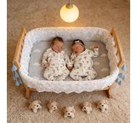 ROSHUAN Poupée Reborn Jumeaux Filles 18 Pouces 45 cm Poupées Réalistes Silicone Corps Entier Vinyle, Vivant Nouveau-né Jumeaux Bébés Poupée avec Anatomiquement Correcte pour Enfants