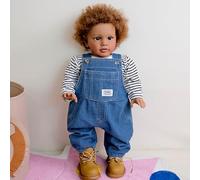 ROSHUAN Poupée Reborn noire Pippa de 66 cm, poupée Reborn Reborn Todder afro-américaine, corps en tissu doux, grande taille, réaliste pour tout-petits, poupée en silicone